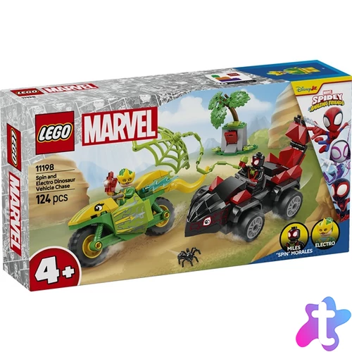 LEGO® | Marvel Póki és csodálatos barátai Spin és Electro: Üldözés a dinójárművel 11198