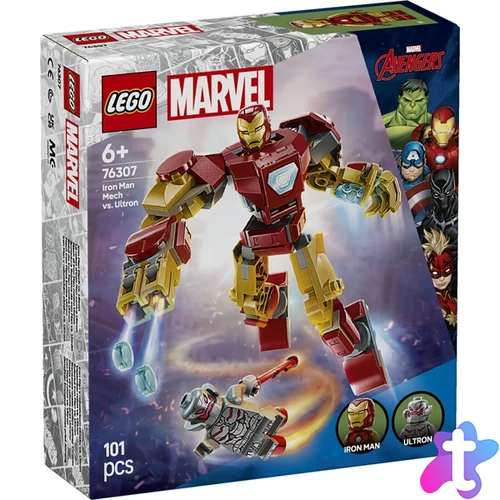 LEGO® | Marvel Vasember robot vs. Ultron, megépíthető szuperhősfigurát tartalmazó játékkészlet 76307