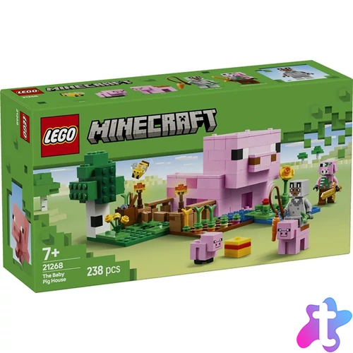 LEGO® Minecraft® A kismalac háza, állatos gamer-építőjáték gyerekeknek 21268