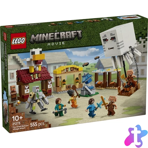 LEGO® Minecraft® A szellemléghajó és falutámadás, ajándék játék gamereknek, gyermekeknek 21273