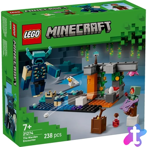 LEGO® Minecraft® Találkozás az Őrzővel, gyűjthető, videójátékon alapuló termék 21274