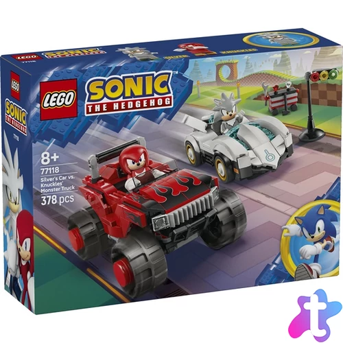 LEGO® Sonic the Hedgehog™ Silver autója Knuckles monster truckja ellen 77118
