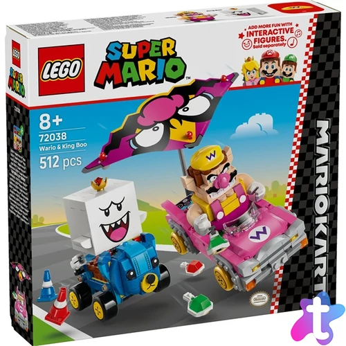 LEGO® Super Mario™ Mario Kart™ – Wario és King Boo figurák, plusz 2 gokart 72038