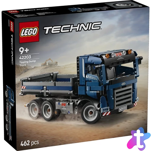 LEGO® Technic Billenőplatós teherautó, kék színű, játék építőipari munkagépet tartalmazó szett 42203