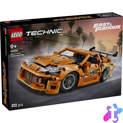 LEGO® Technic Fast and Furious Toyota Supra MK4, játékautós modellkészlet 42204