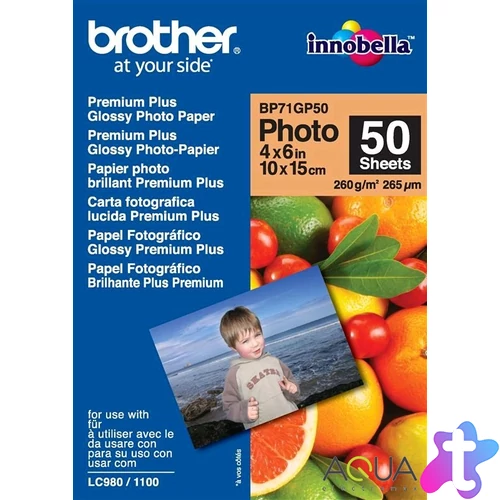 Brother Innobella Premium Plus 260g 10x15cm 50db Fényes Fotópapír
