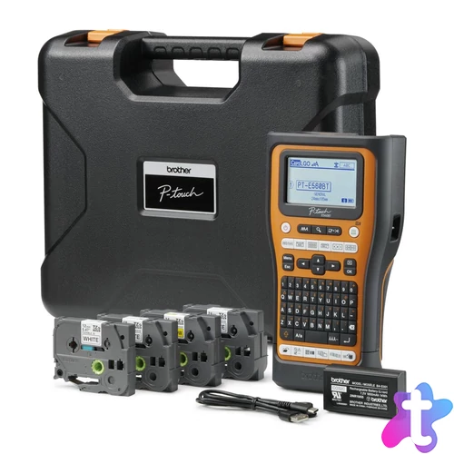 Brother PT-E560BTSP Címkenyomtató készlet Orange/Black
