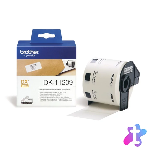 Brother DK-11209 elővágott öntapadós címke 800db/tekercs 29mm x 62mm White címkenyomtató szalag