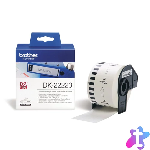 Brother DK-22223 folytonos szalagcímke 50mm x 30,48m öntapadós White címkenyomtató szalag