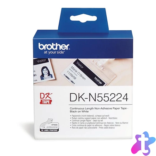 Brother DK-N55224 54mmx30,48m White papírszalag nem öntapadós címkenyomtató szalag