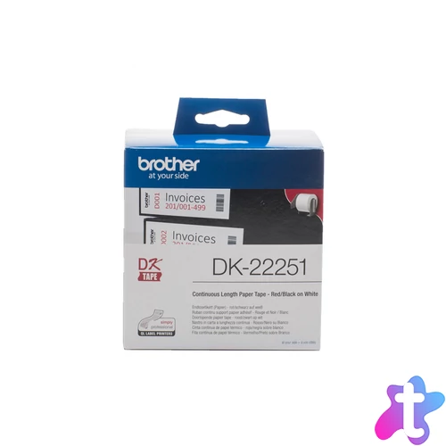 Brother DK-22251 folytonos szalagcímke 62mm x 15,24m öntapadós White címkenyomtató szalag