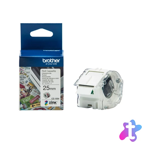 Brother CZ-1004 színes folytonos szalagtekercs (25mm) White 5m címkenyomtató szalag
