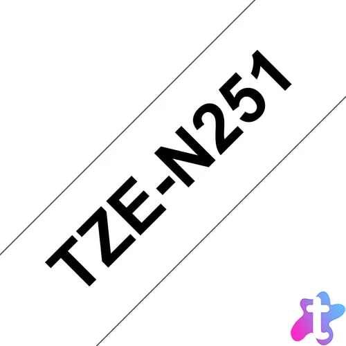 Brother TZe-N251 P-touch szalag (24mm) Black on White - 8m címkenyomtató szalag