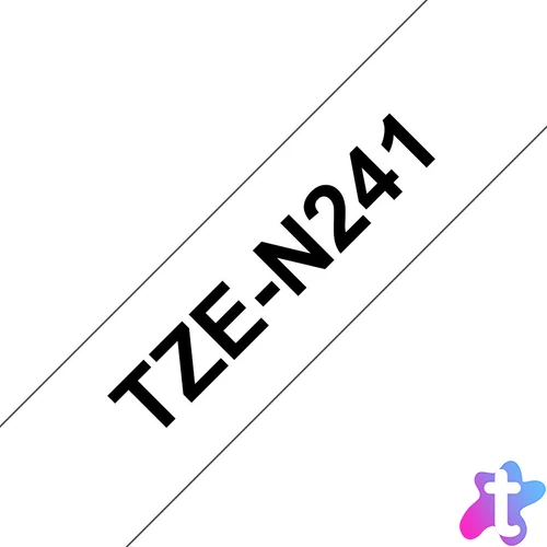 Brother TZe-N241 P-touch szalag (18mm)  Black on White - 8m címkenyomtató szalag