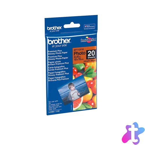 Brother Innobella Premium Plus 260g 10x15cm 20db Fényes Fotópapír