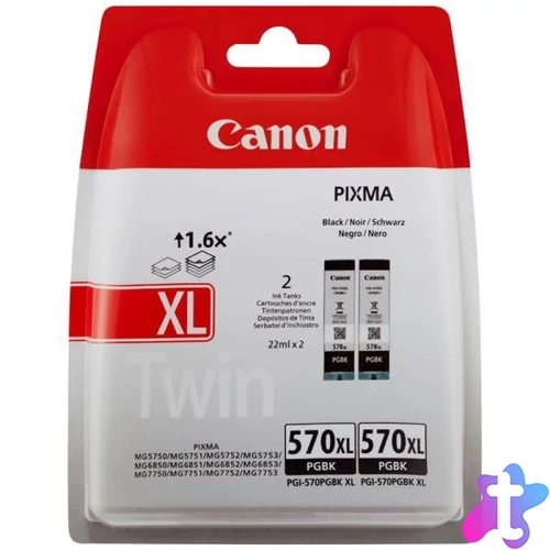 Canon PGI-570PGBK XL Twin Black tintapatron
