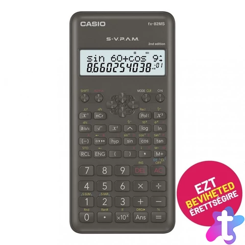 Casio FX 82MS 2E Tudományos számológép Black
