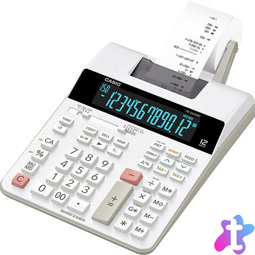 Casio FR-2650RC Asztali szalagos számológép White