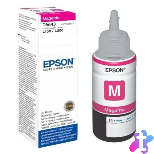 Epson T6643 L100/L200 Magenta tintapatron
