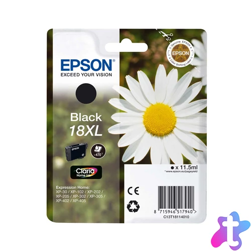 Epson T1811 (18XL) Black tintapatron