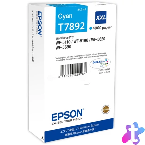Epson T7892 XXL Cyan patron