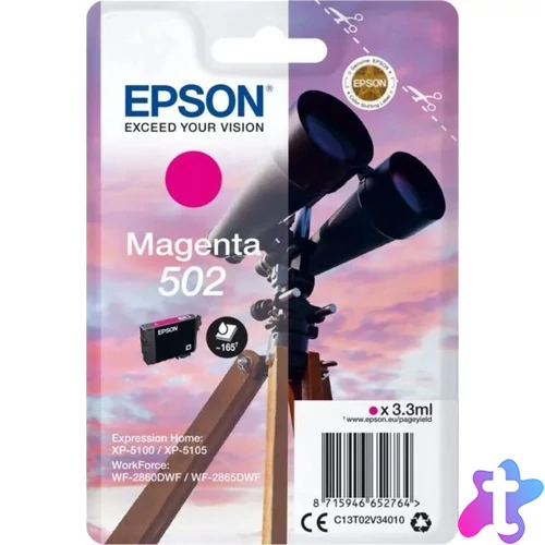 Epson T02V3 (502) Magenta tintapatron