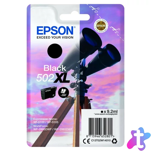 Epson T02W1 (502XL) Black tintapatron
