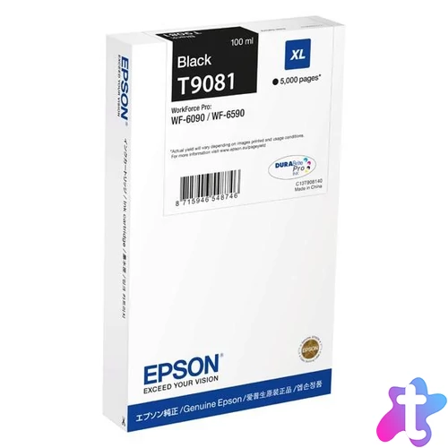 Epson T9081 XL Black tintapatron