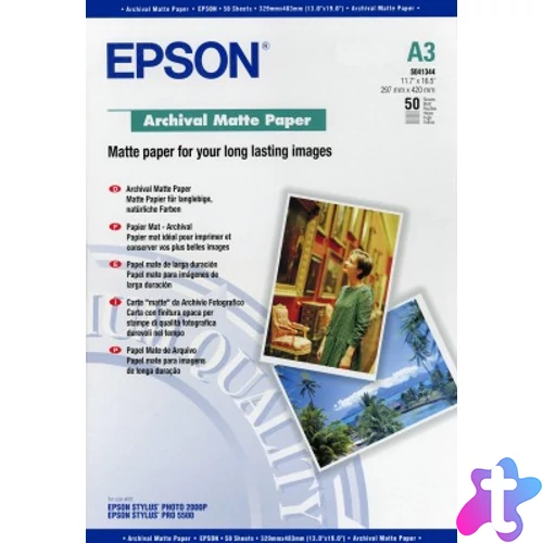 Epson Archival 192g A3 50db Matt Fotópapír