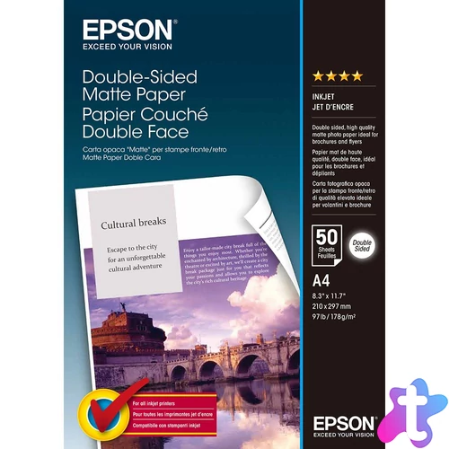 Epson Double-Sided 178g A4 50db Matt Fotópapír