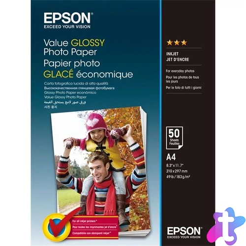 Epson Value 183g A4 50db Fényes Fotópapír
