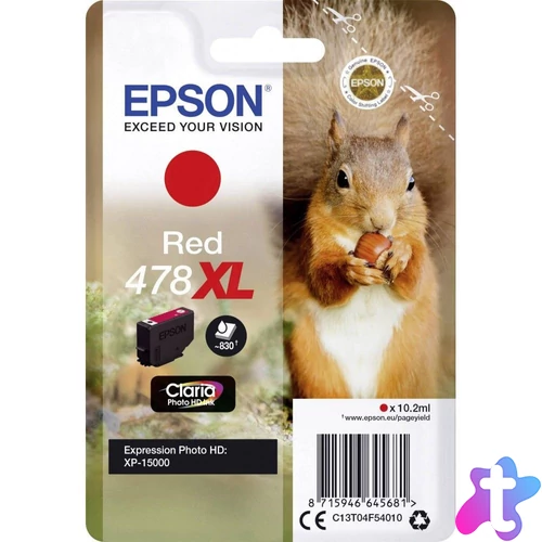 Epson T04F5 (478XL) Red tintapatron