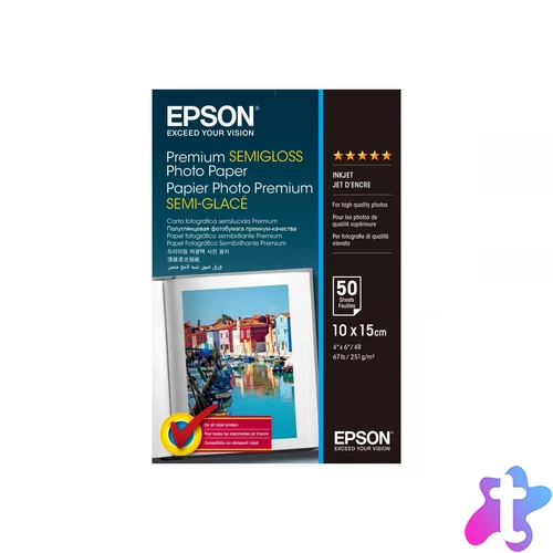 Epson Premium Semigloss 251g 10x15cm 50db Félfényes Fotópapír