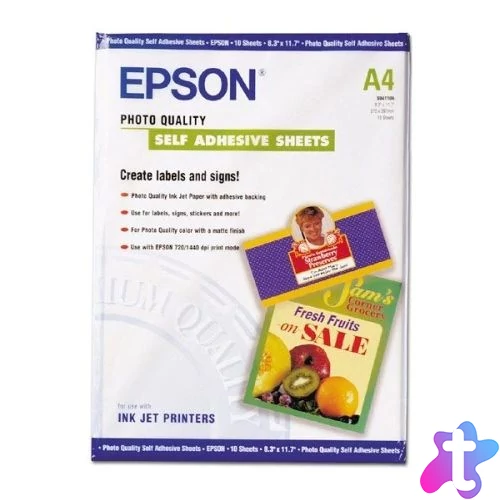 Epson Self-Adhesive Photo Paper 167g A4 10db Öntapadós Fotópapír