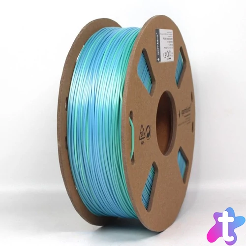 Gembird 3DP-PLA-SK-01-BG PLA Silk Rainbow Blue/green 1,75mm 1kg