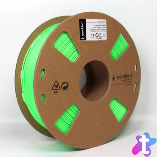 Gembird 3DP-PLA1.75-01-FG PLA Fluorescent Green 1,75mm 1kg
