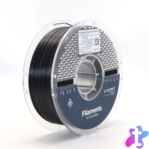 Gembird 3DP-ABS1.75HY-01-BK High Speed ABS filament Black 1,75mm 1kg