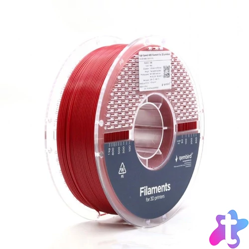 Gembird 3DP-ABS1.75HY-01-R High Speed ABS filament Red 1,75mm 1kg