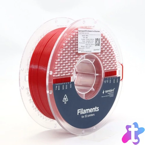 Gembird 3DP-PETG1.75HY-01-R High Speed PETG filament Red 1,75mm 1kg