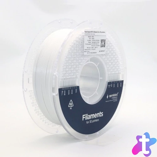 Gembird 3DP-PETG1.75HY-01-W High Speed PETG filament White 1,75mm 1kg