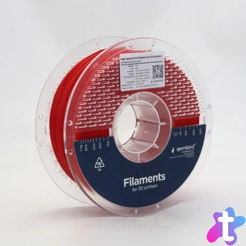Gembird 3DP-PLA1.75HY-01-R High Speed PLA filament Red 1,75mm 1kg