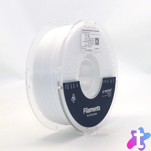 Gembird 3DP-ABS1.75HY-01-W High Speed ABS filament White 1,75mm 1kg