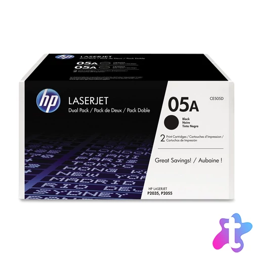 HP CE505D (05A) 2-pack Black toner