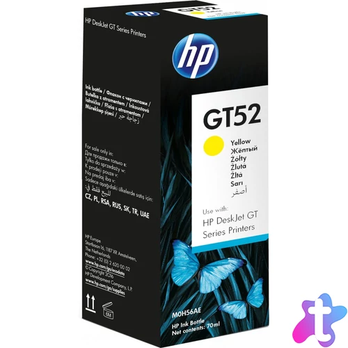 HP GT52 Yellow tintapatron