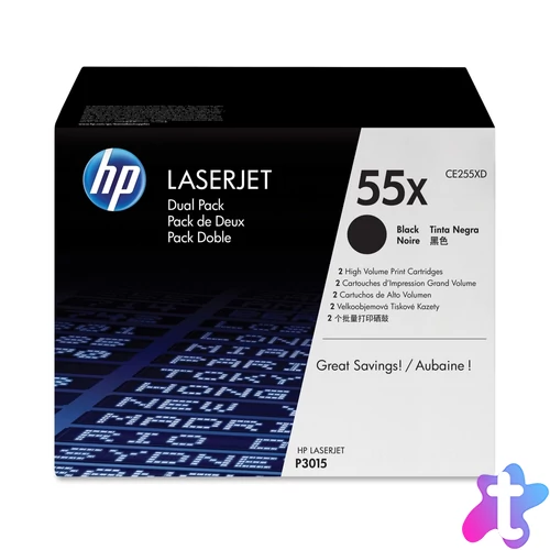 HP CE255XD (55X) 2-pack Black toner