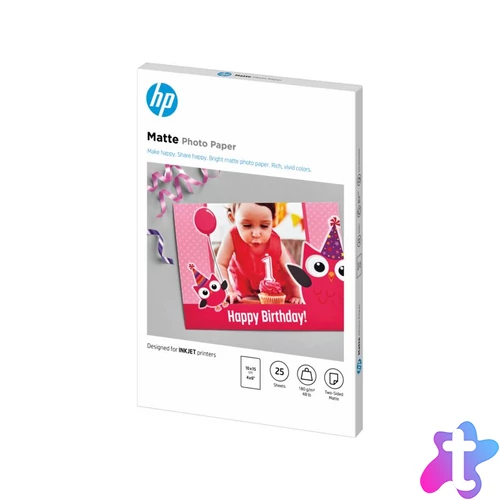 HP Matte 180g 10x15cm 25db Fotópapír