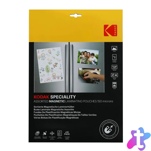 Kodak Mágneses lamináló fólia 10x15 cm 4db +13x18 cm 3db + A4 3db 150 micron laminálógép