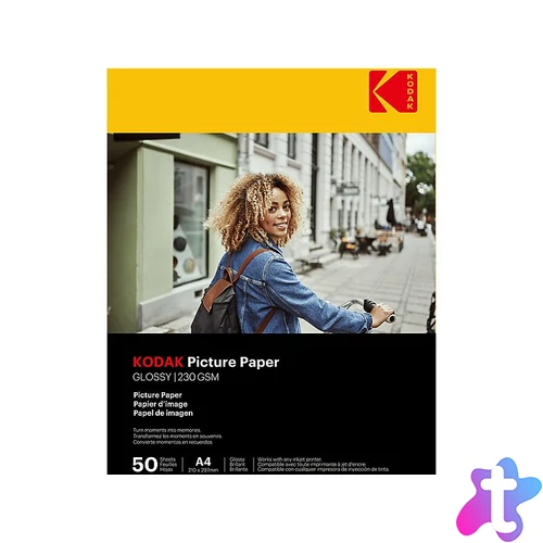Kodak High Gloss 230g A4 50db Fényes Fotópapír