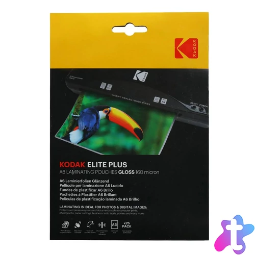 Kodak Lamináló fólia (fényes) A6 160 micron 25db/cs laminálógép