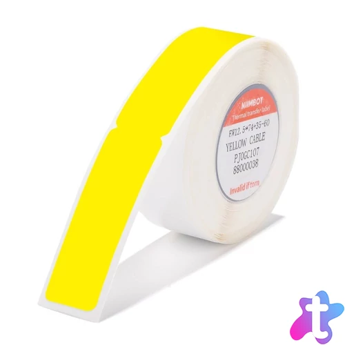 NIIMBOT T12.5*74+35-60 Thermal label Yellow címkenyomtató szalag